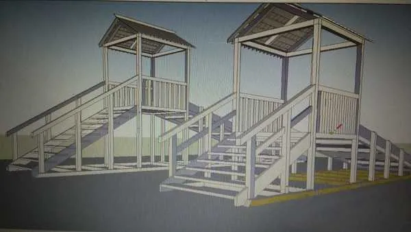 Две новые деревянные горки в скором времени смогут испытать малыши и взрослые в Биробиджане