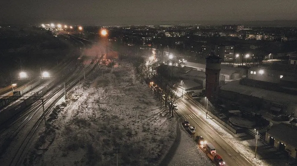 Шикарный ночной Биробиджан с высоты птичьего полета