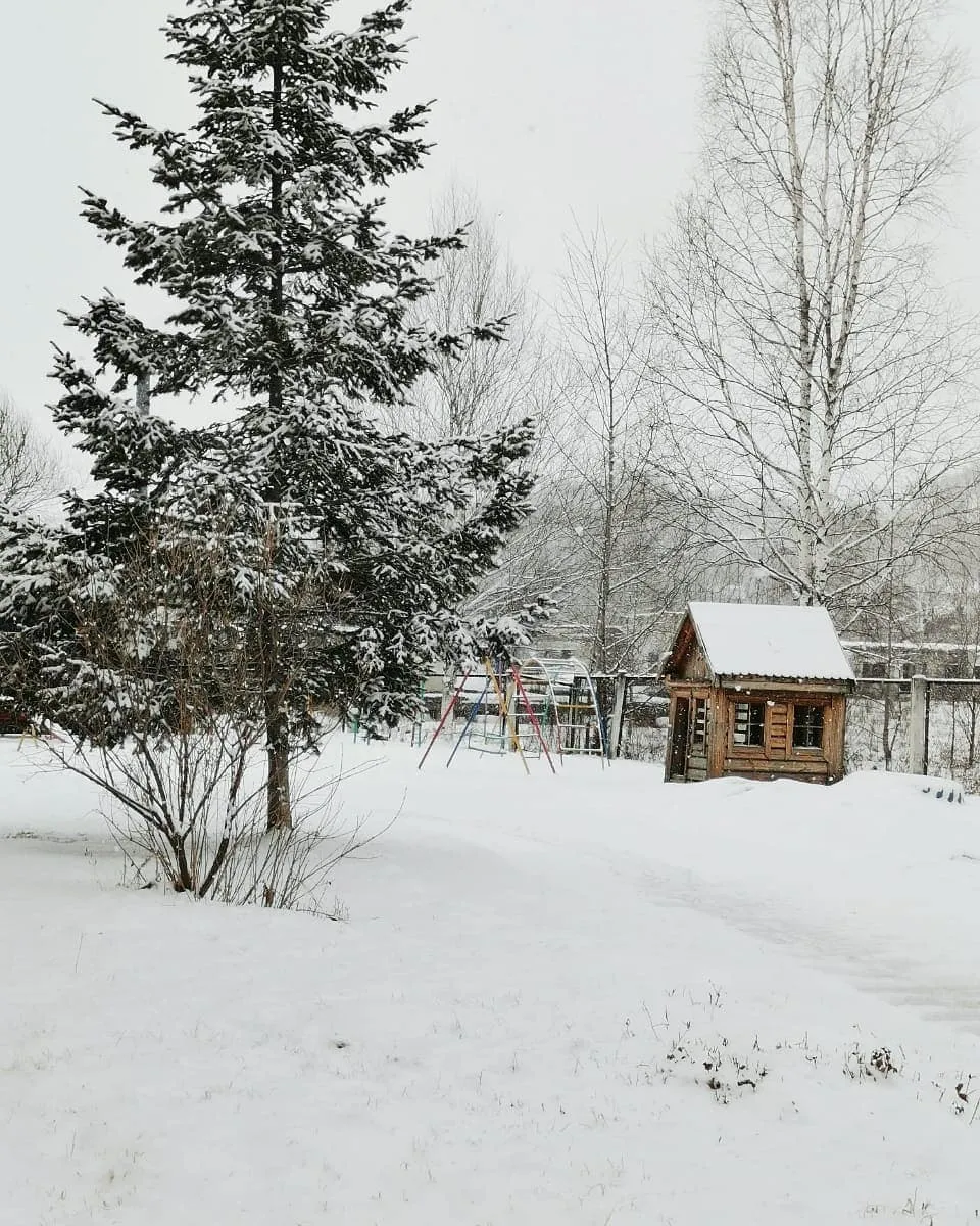 Снегом засыпало сегодня Облученский район ЕАО
