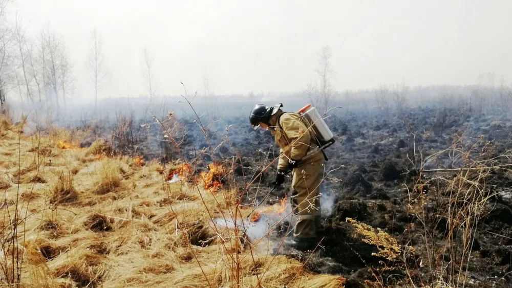 Природный пожар бушует в заповеднике «Бастак» ЕАО