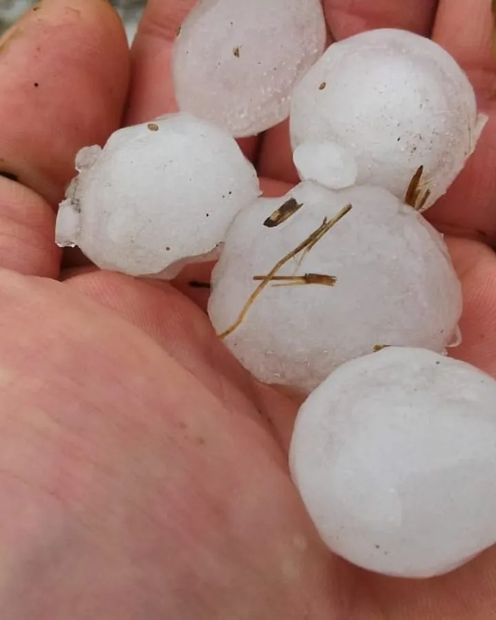 Град размером с куриное яйцо обрушился сегодня ночью на Теплоозерск - ФОТО