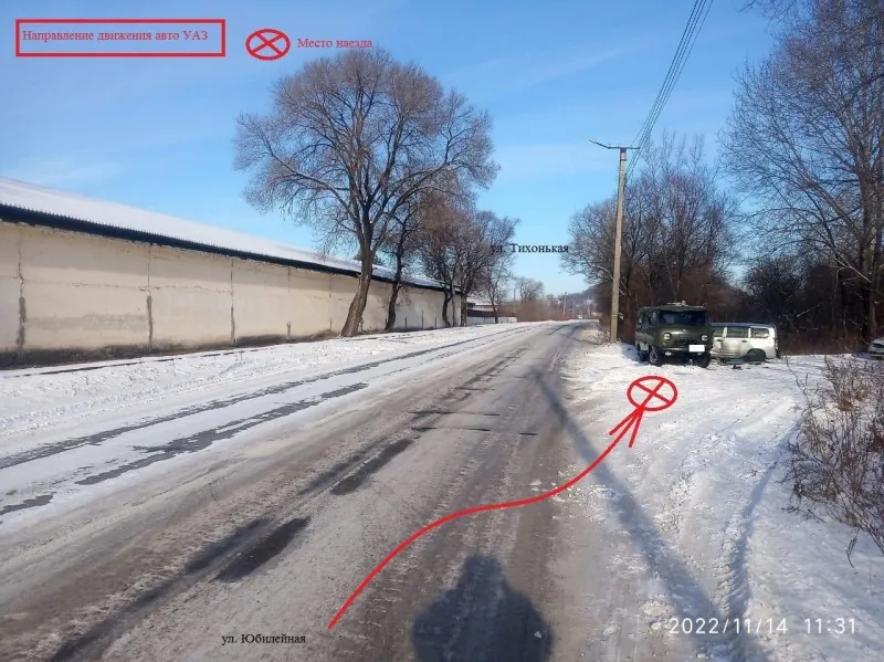 Из-за гололеда устроил ДТП водитель в Биробиджане