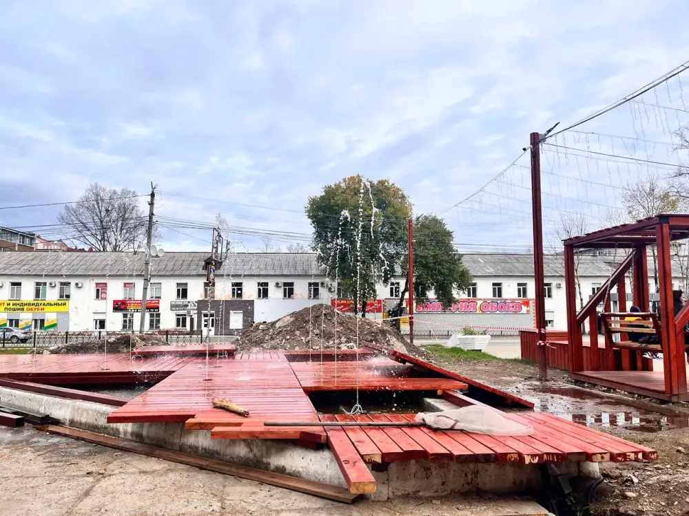 Тест-драйв фонтана на новом арт-пространстве Биробиджана прошел успешно