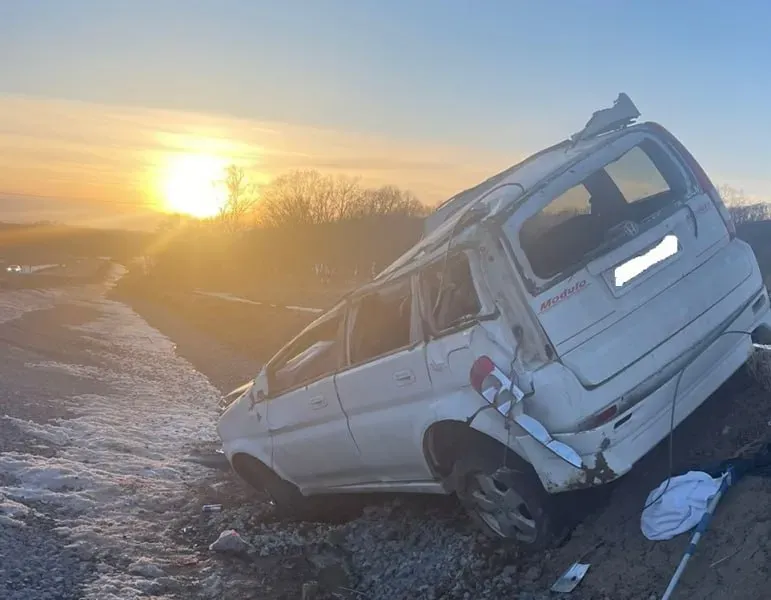 Пьяный житель ЕАО улетел в кювет с 8-летним сыном на трассе в Приморье