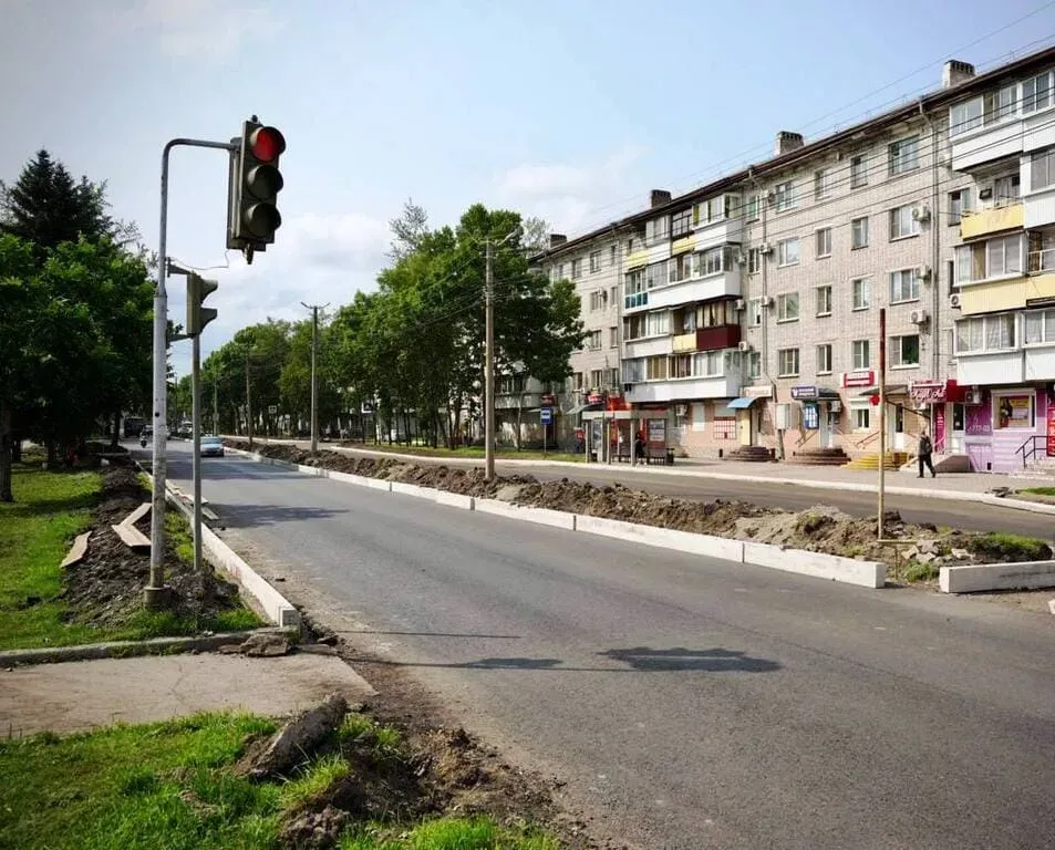 Ремонт трёх улиц продолжается в Биробиджане