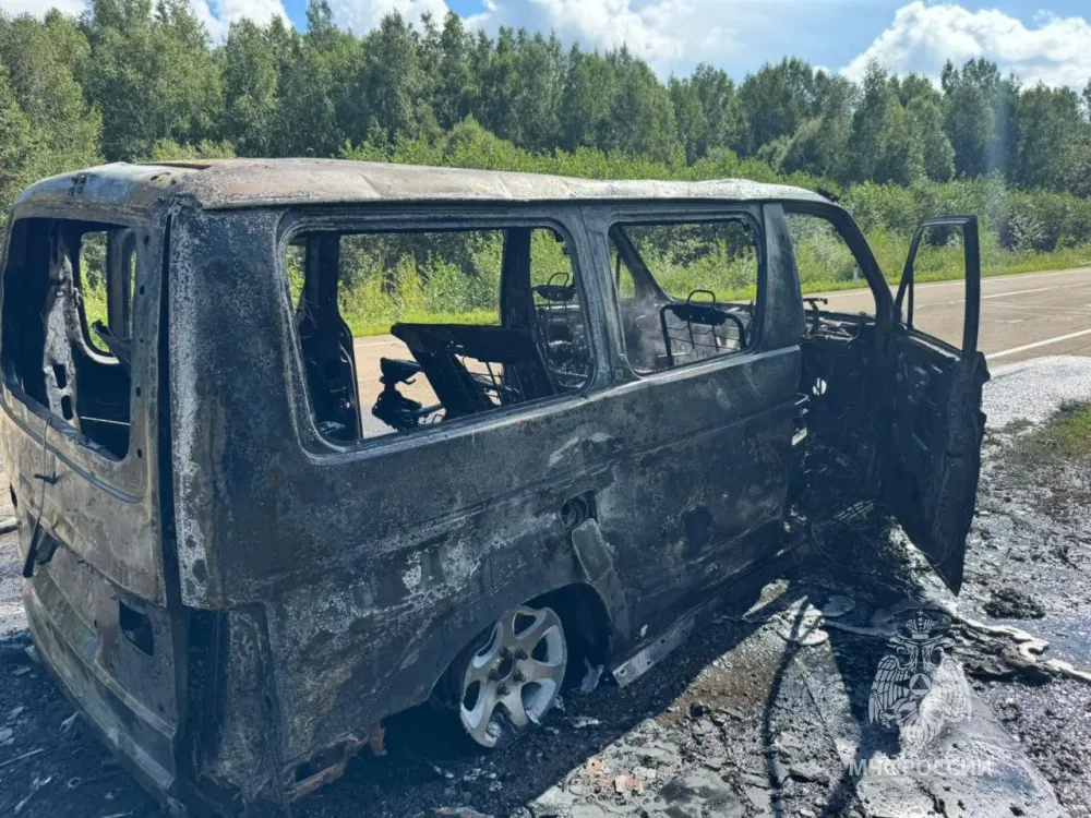 Автобус вспыхнул по пути к госгранице в ЕАО