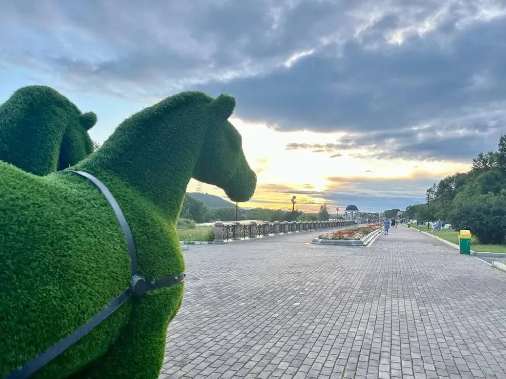 Как преобразилась биробиджанская набережная в этом году