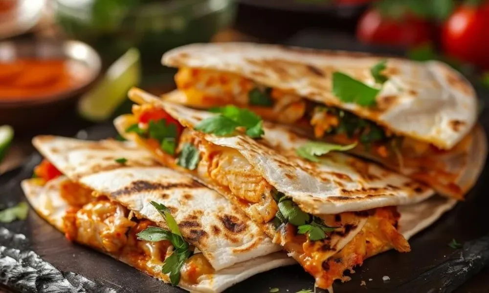 Кесадилья с копченой курицей – самый простой и вкусный рецепт