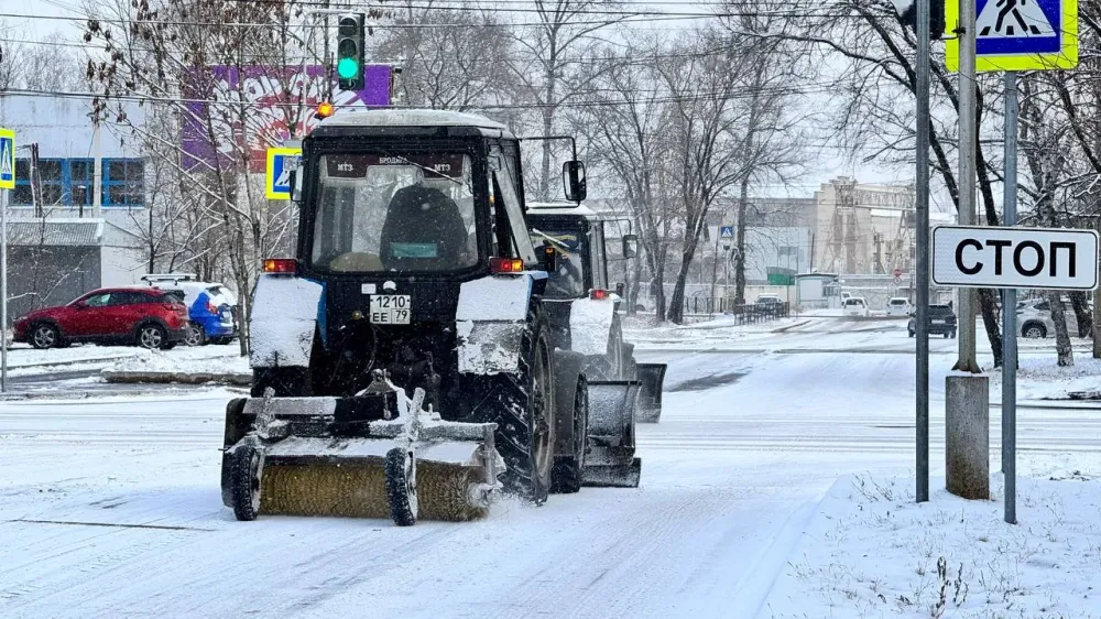 Увеличить количество снегоуборочной техники на дорогах поручил мэр Биробиджана