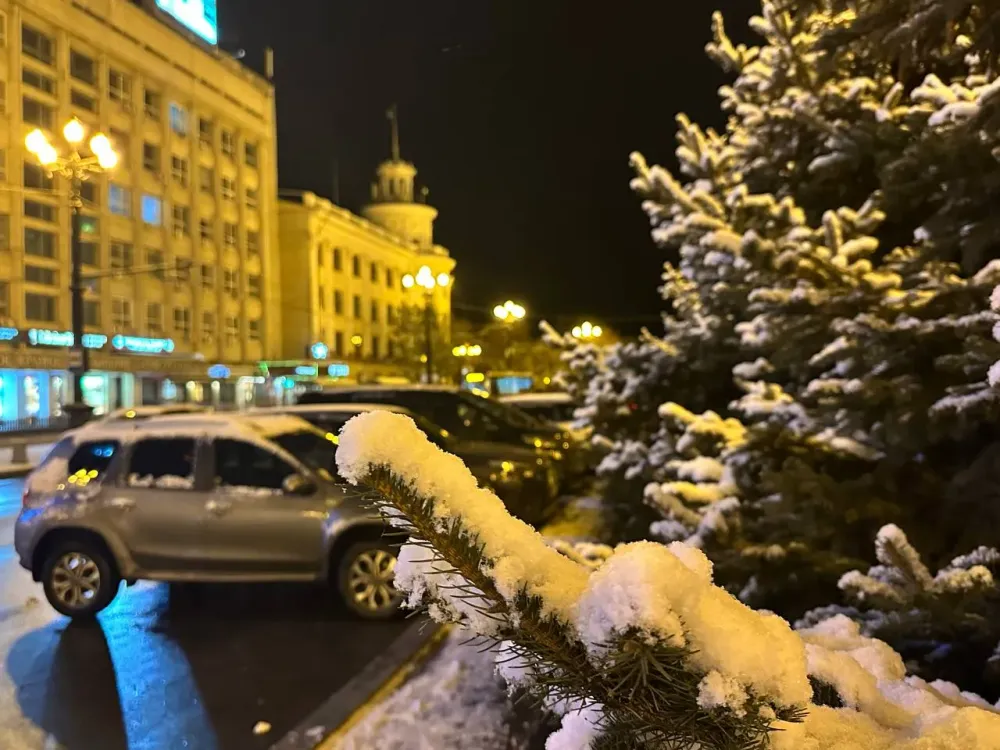 Сильный снежный циклон с ветром надвигается на Хабаровский край