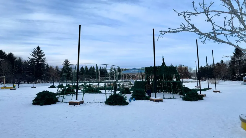 Демонтаж новогоднего городка начался в Биробиджане