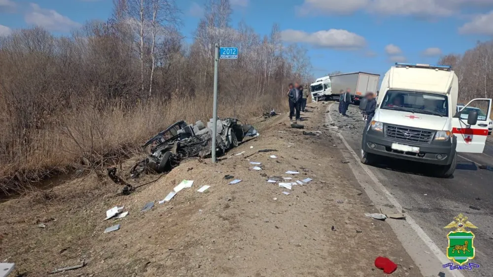Водитель погиб — машина в хлам: жуткое ДТП с фурой произошло на трассе «Амур» в ЕАО