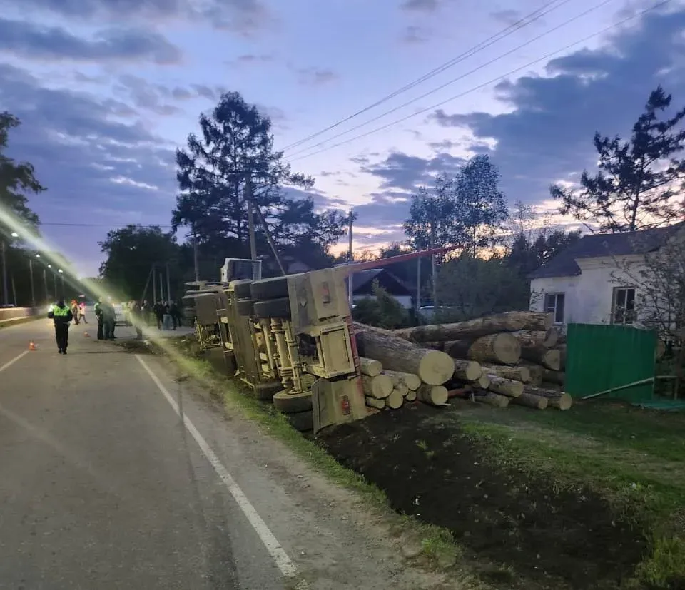 Один погиб, еще двое в больнице: лесовоз снёс троих детей с обочины в Хабаровском крае