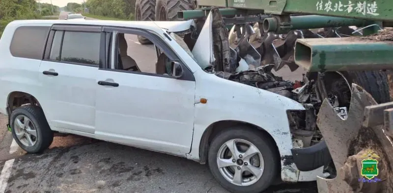 Трактор въехал в «Пробокс» в ЕАО