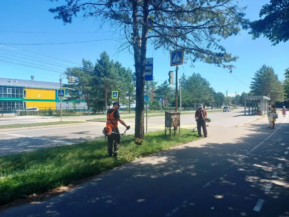 В Биробиджане восстанавливают порядок после непогоды