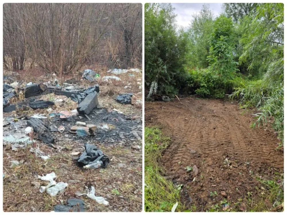 В ЕАО ликвидировали нелегальную свалку рядом с рекой Хинган