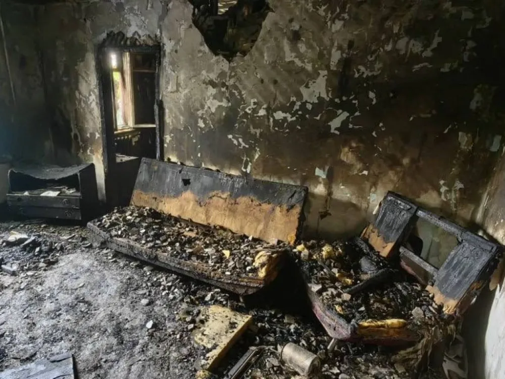 Квартира сгорела в центре Биробиджана