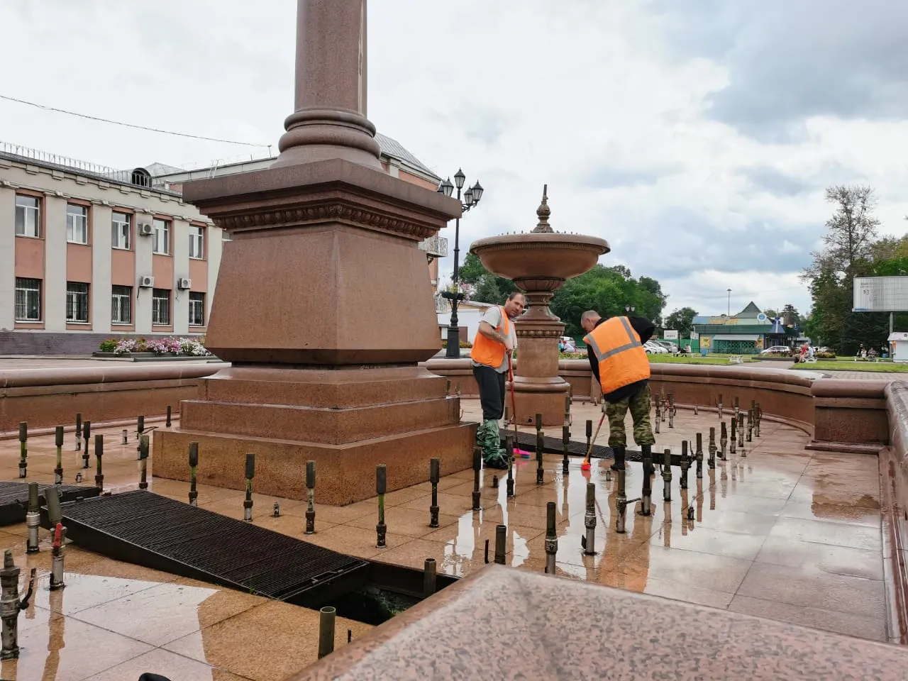 Два раза в неделю фонтаны  в Биробиджане закрывают на санитарный день