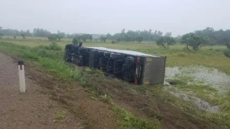 Попала в аварию фура на федеральной трассе в ЕАО