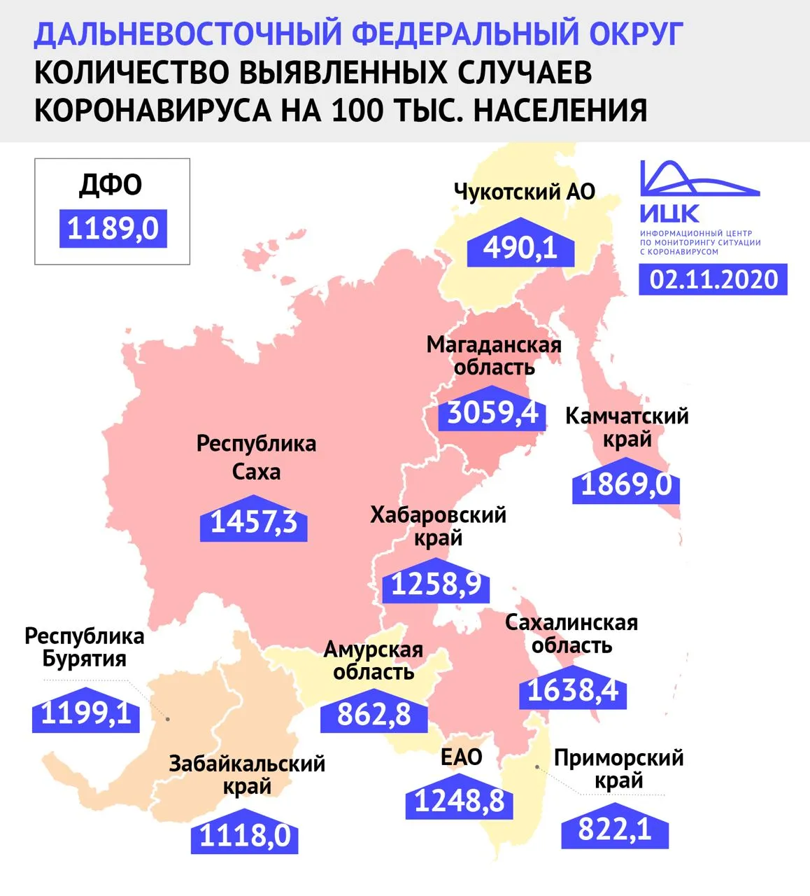 Количество смертей из-за коронавируса увеличилось в ЕАО