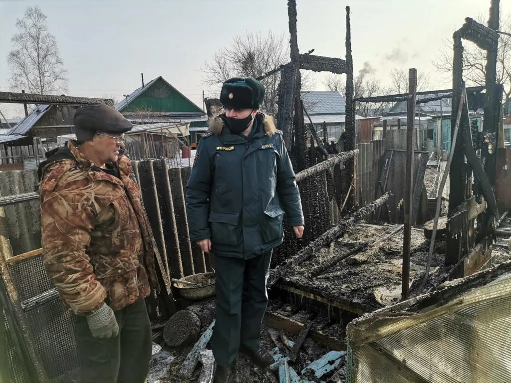 Сарай с животными сгорел в Биробиджане