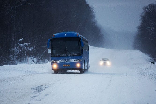 Открыто движение маршрутных автобусов на федеральной трассе по направлению Биробиджан – Облучье