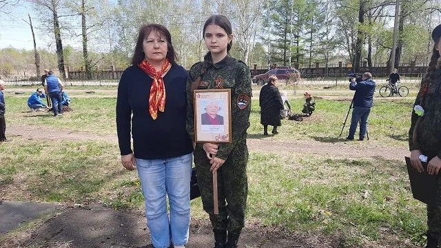 В честь участницы ВОВ Ольги Матушевской высажен «Сад памяти» в Биробиджане