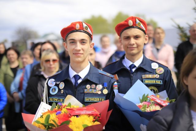 Теперь их стало больше: торжественное посвящение в кадеты МЧС России прошло в Биробиджане