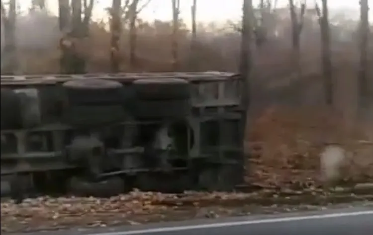 ВИДЕО: Перевернул «Foton» и скрылся с места аварии водитель в ЕАО