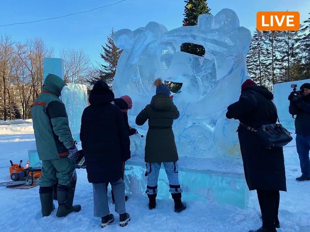 Ледовые городки начали создавать в Биробиджане