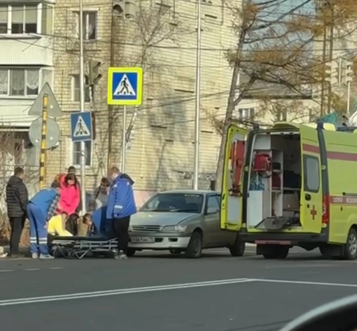 Сбили человека на переходе в Биробиджане