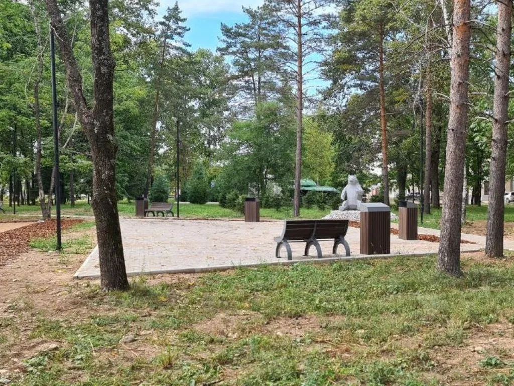 В Биробиджане благоустраивают сквер в районе ДСМ